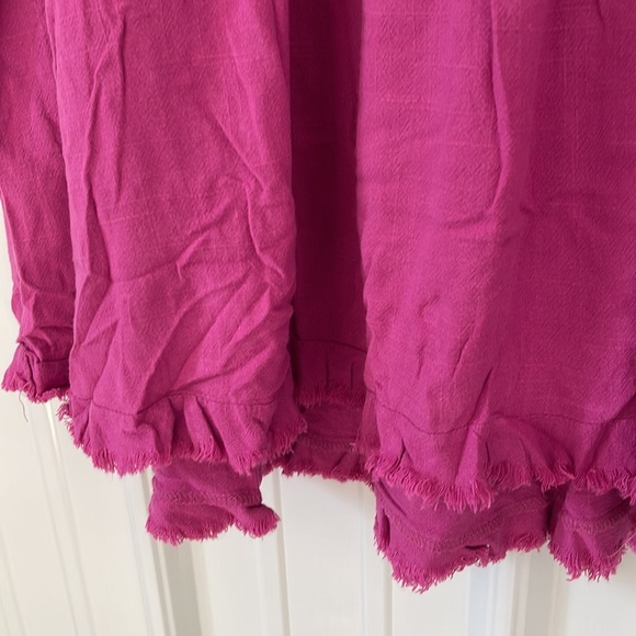 Umgee Babydoll Blouse Mulberry New Keyhole Tunic Top - Picture 3 of 5